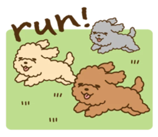 😁 Стикер «happy poodle» для Telegram