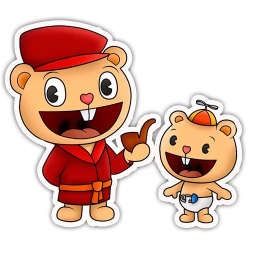 👲 Стикер «Happy Tree Friends» для Telegram