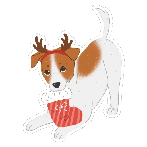 🫥 Стикер «happy woof year» для Telegram