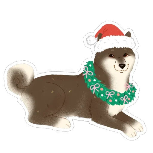 🫥 Стикер «happy woof year» для Telegram