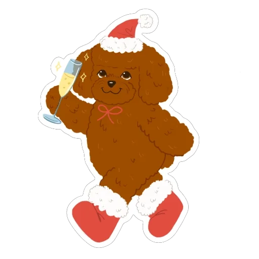 🫥 Стикер «happy woof year» для Telegram