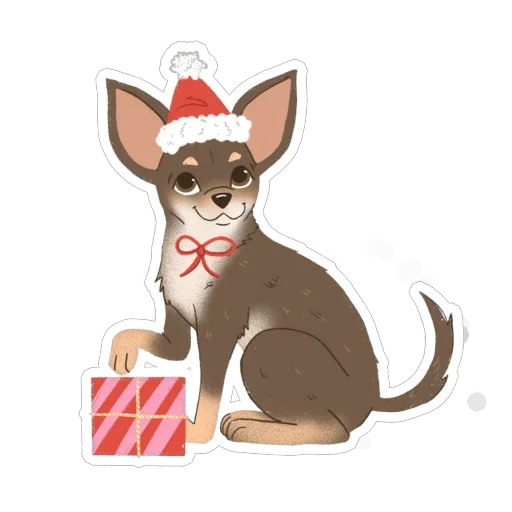 🫥 Стикер «happy woof year» для Telegram