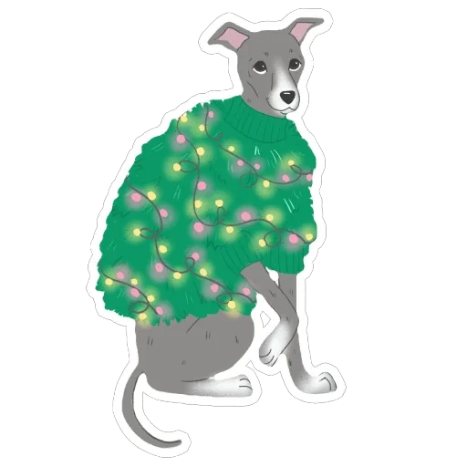 🫥 Стикер «happy woof year» для Telegram