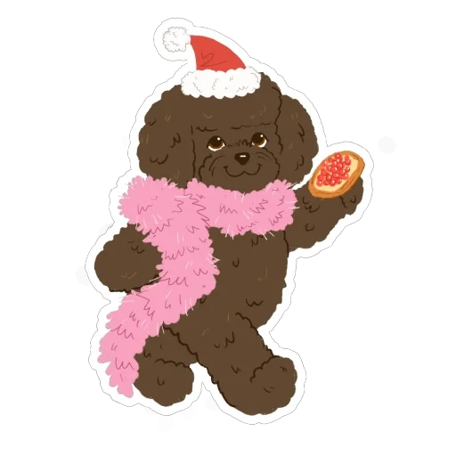 🫥 Стикер «happy woof year» для Telegram
