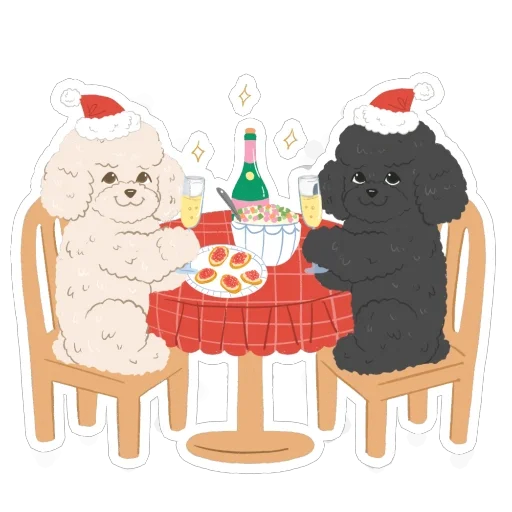 Стикерпак happy woof year для Telegram