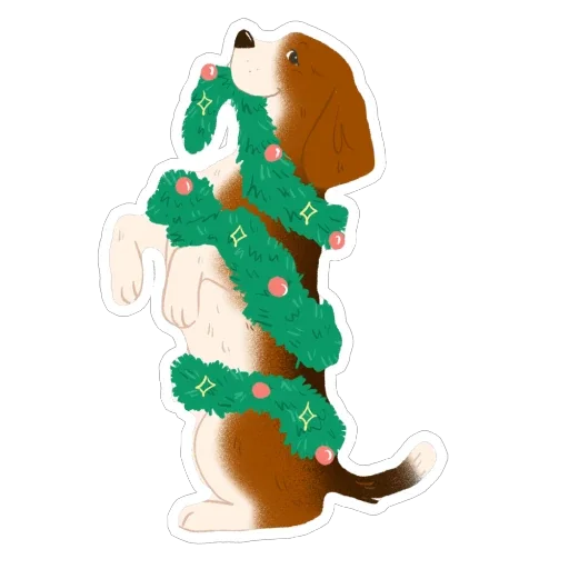 🫥 Стикер «happy woof year» для Telegram