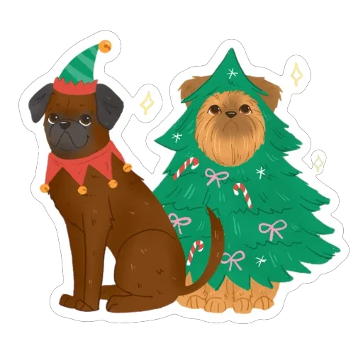 🫥 Стикер «happy woof year» для Telegram