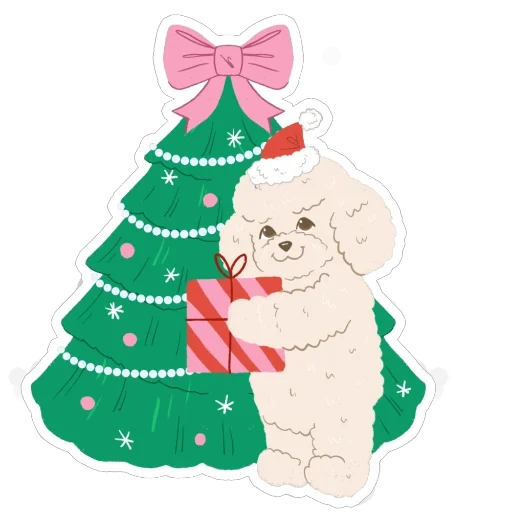 🫥 Стикер «happy woof year» для Telegram