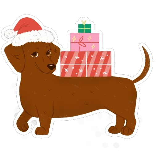 🫥 Стикер «happy woof year» для Telegram