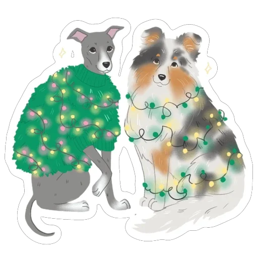 🫥 Стикер «happy woof year» для Telegram