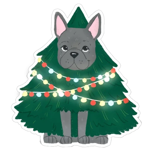 🫥 Стикер «happy woof year» для Telegram