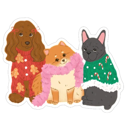 🫥 Стикер «happy woof year» для Telegram