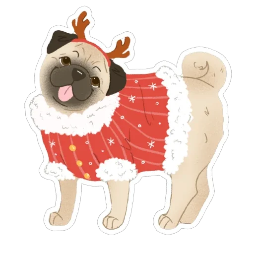 🫥 Стикер «happy woof year» для Telegram