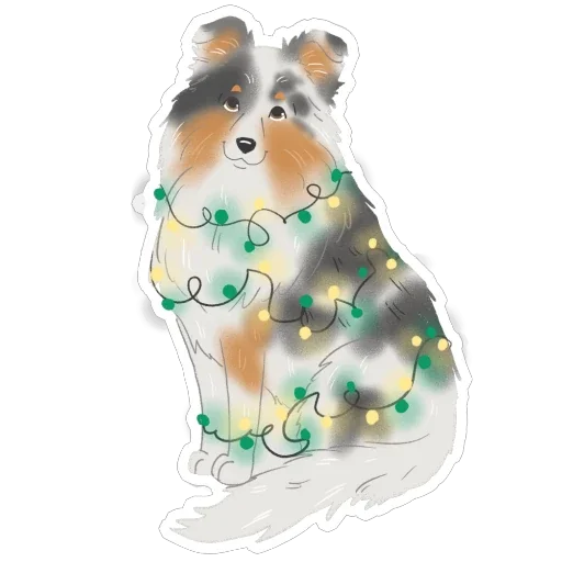 🫥 Стикер «happy woof year» для Telegram