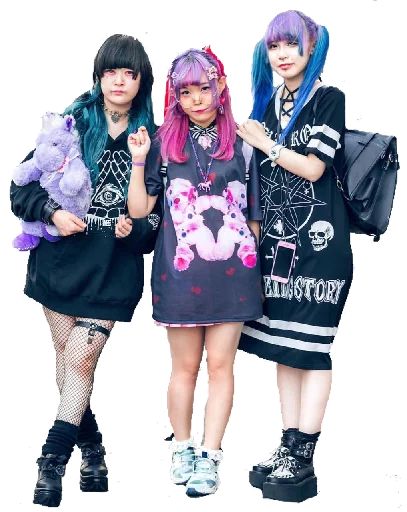 👩‍👩‍👧 Стикер «HarajukuTAgt» для Telegram