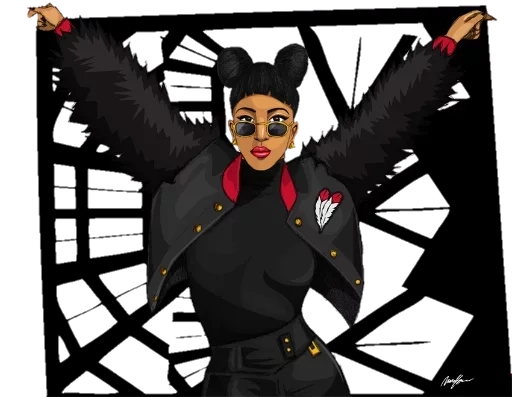 😄 Стикер «Black Love» для Telegram