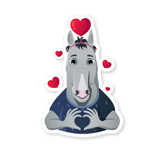 ❤️ Стикер «Hard worker Pony» для Telegram