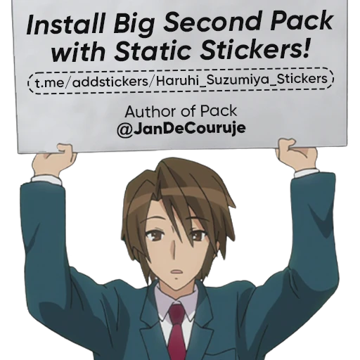 🎁 Стикер «Haruhi Suzumiya» для Telegram