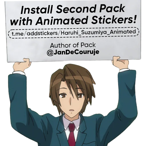 🎁 Стикер «Haruhi Suzumiya» для Telegram