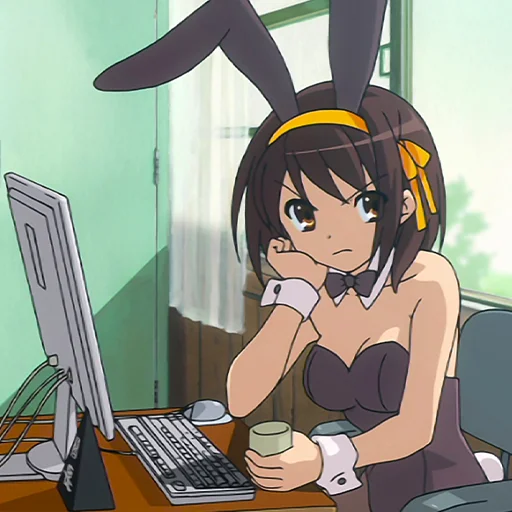 🤨 Стикер «Haruhi Suzumiya» для Telegram