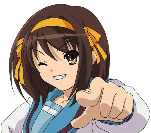 🫵 Стикер «Haruhi Suzumiya» для Telegram