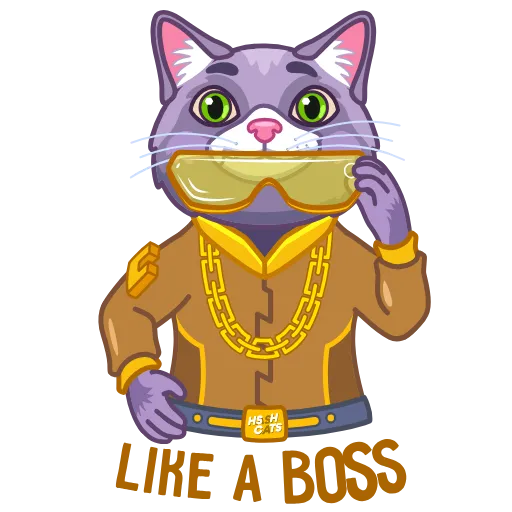 Стикерпак hash cats для Telegram