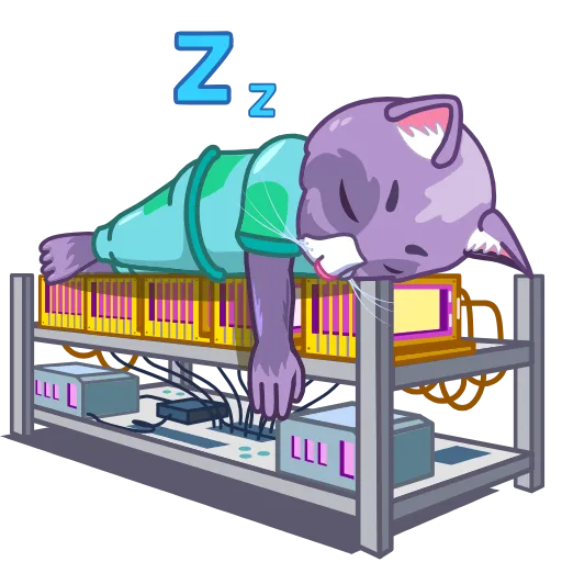 😴 Стикер «hash cats» для Telegram