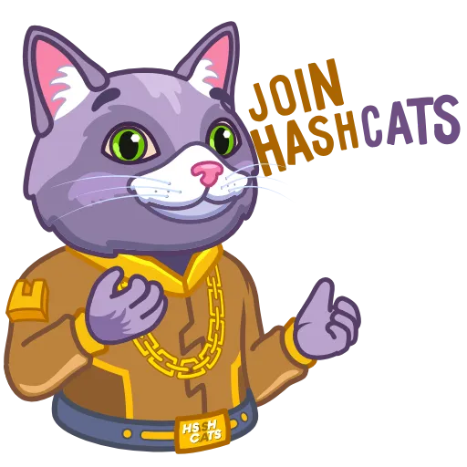 🫵 Стикер «hash cats» для Telegram