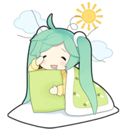 😴 Стикер «hatsunemikuline» для Telegram