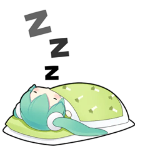 😴 Стикер «hatsunemikuline» для Telegram