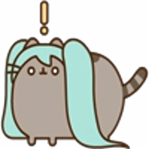 😳 Эмодзи «Hatsune Miku Pusheen» для Telegram