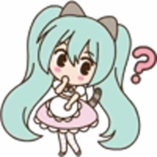 🤔 Эмодзи «Hatsune Miku Pusheen» для Telegram