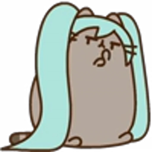 🤔 Эмодзи «Hatsune Miku Pusheen» для Telegram