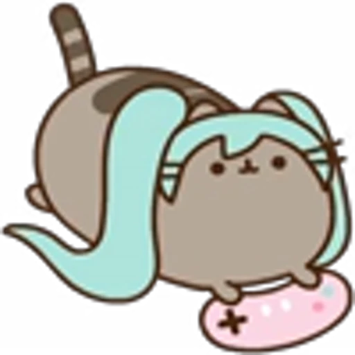 🎮 Эмодзи «Hatsune Miku Pusheen» для Telegram