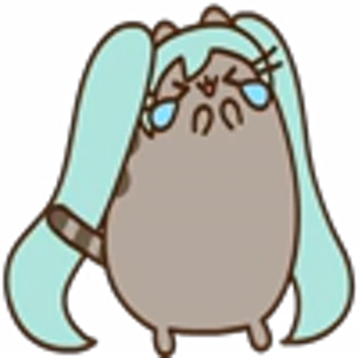 🤣 Эмодзи «Hatsune Miku Pusheen» для Telegram