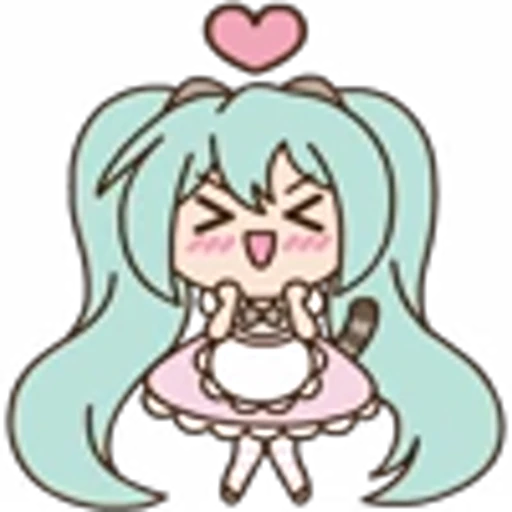 🥰 Эмодзи «Hatsune Miku Pusheen» для Telegram
