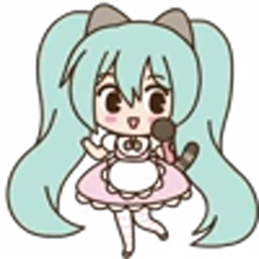 🎤 Эмодзи «Hatsune Miku Pusheen» для Telegram