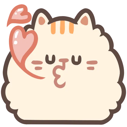 😘 Эмодзи «Fluffy Cats» для Telegram