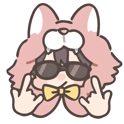 😎 Эмодзи «Cute girl» для Telegram
