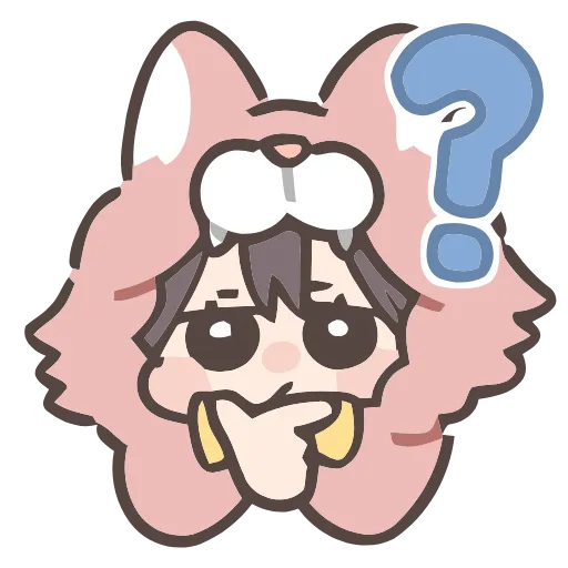 ❔ Эмодзи «Cute girl» для Telegram