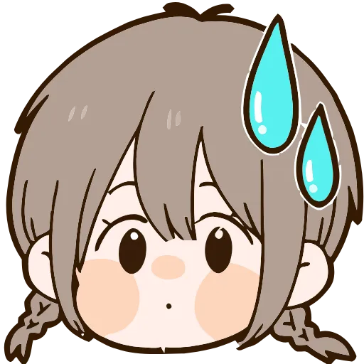 😥 Эмодзи «Cute girl» для Telegram