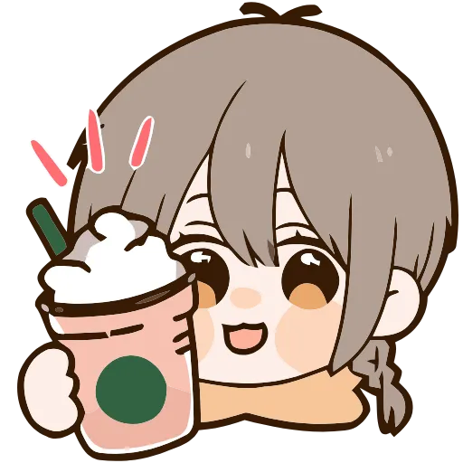 🧋 Эмодзи «Cute girl» для Telegram