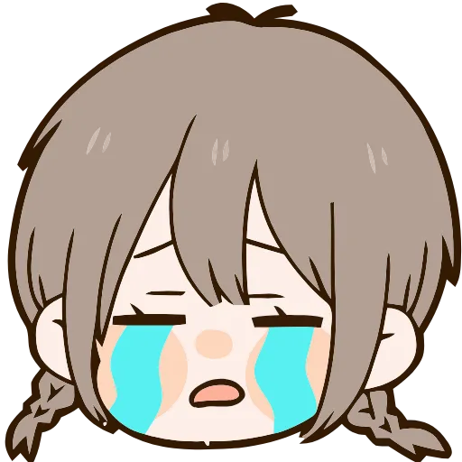 😭 Эмодзи «Cute girl» для Telegram