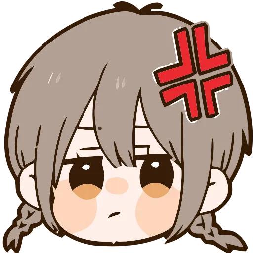 😠 Эмодзи «Cute girl» для Telegram