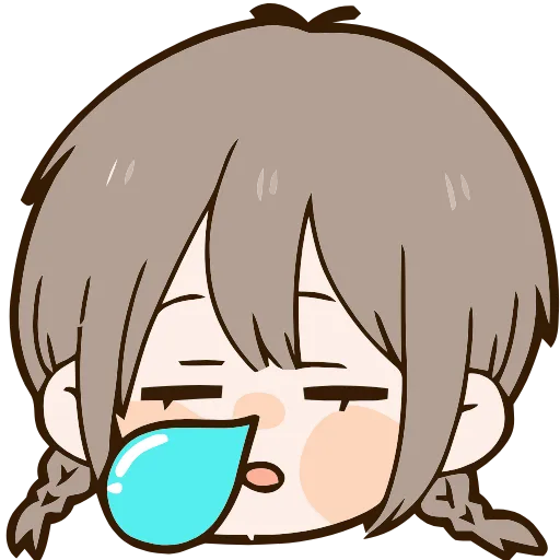 😪 Эмодзи «Cute girl» для Telegram