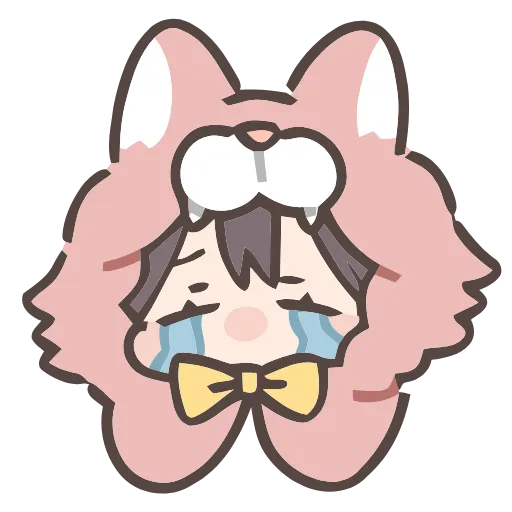 😭 Эмодзи «Cute girl» для Telegram