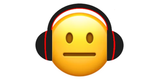 😐 Стикер «Headphones» для Telegram