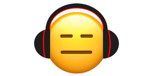 😑 Стикер «Headphones» для Telegram