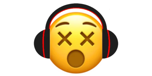 😵 Стикер «Headphones» для Telegram