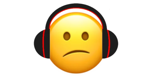 😕 Стикер «Headphones» для Telegram